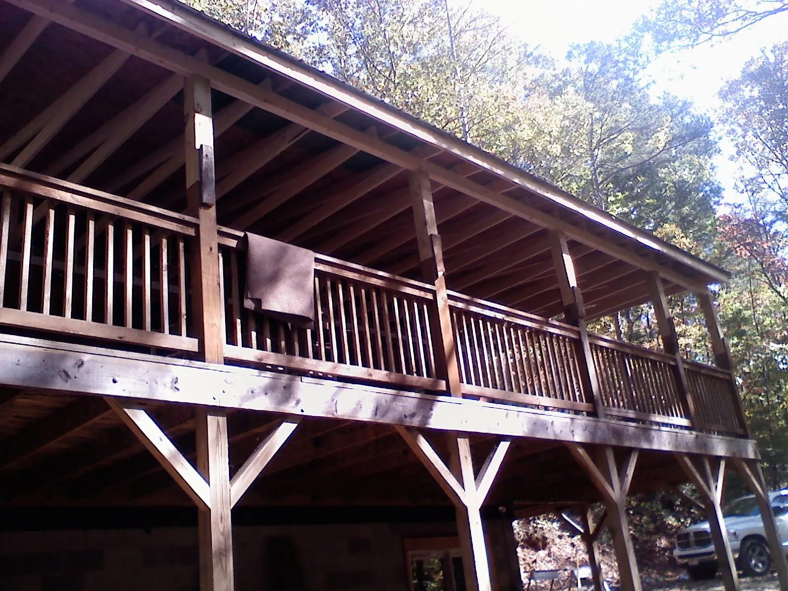 Timber framing under a new elevated porch and deck — Roof Leak Repair in Bala Cynwyd by Roofing Brothers